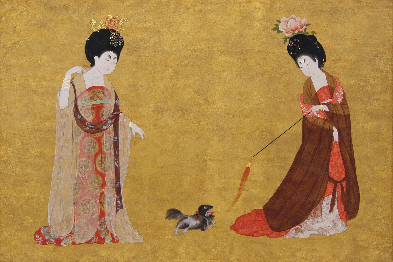 傳周昉《簪花仕女圖》